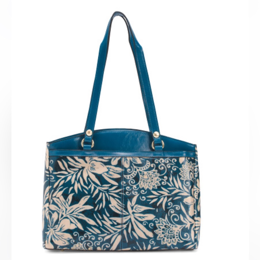 NWT-Patricia Nash-Greek Floral-Poppy Tote-Leather Tassels-Dust Bag-$249 - Picture 12 of 15